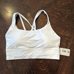 Lululemon Energy Longline Bra white size 8 NWT